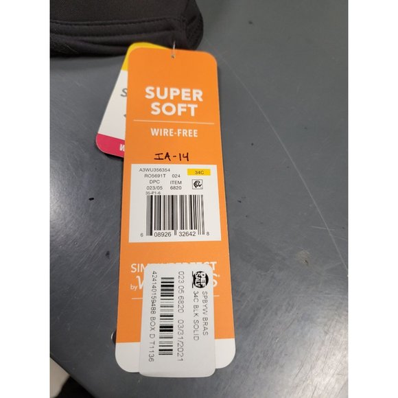 Warner's Simply Perfect Women's Supersoft Lace Wirefree Bra Size 34C - Picture 3 of 5